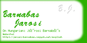 barnabas jarosi business card